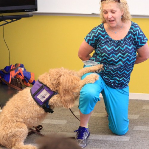 Janice with a Dog