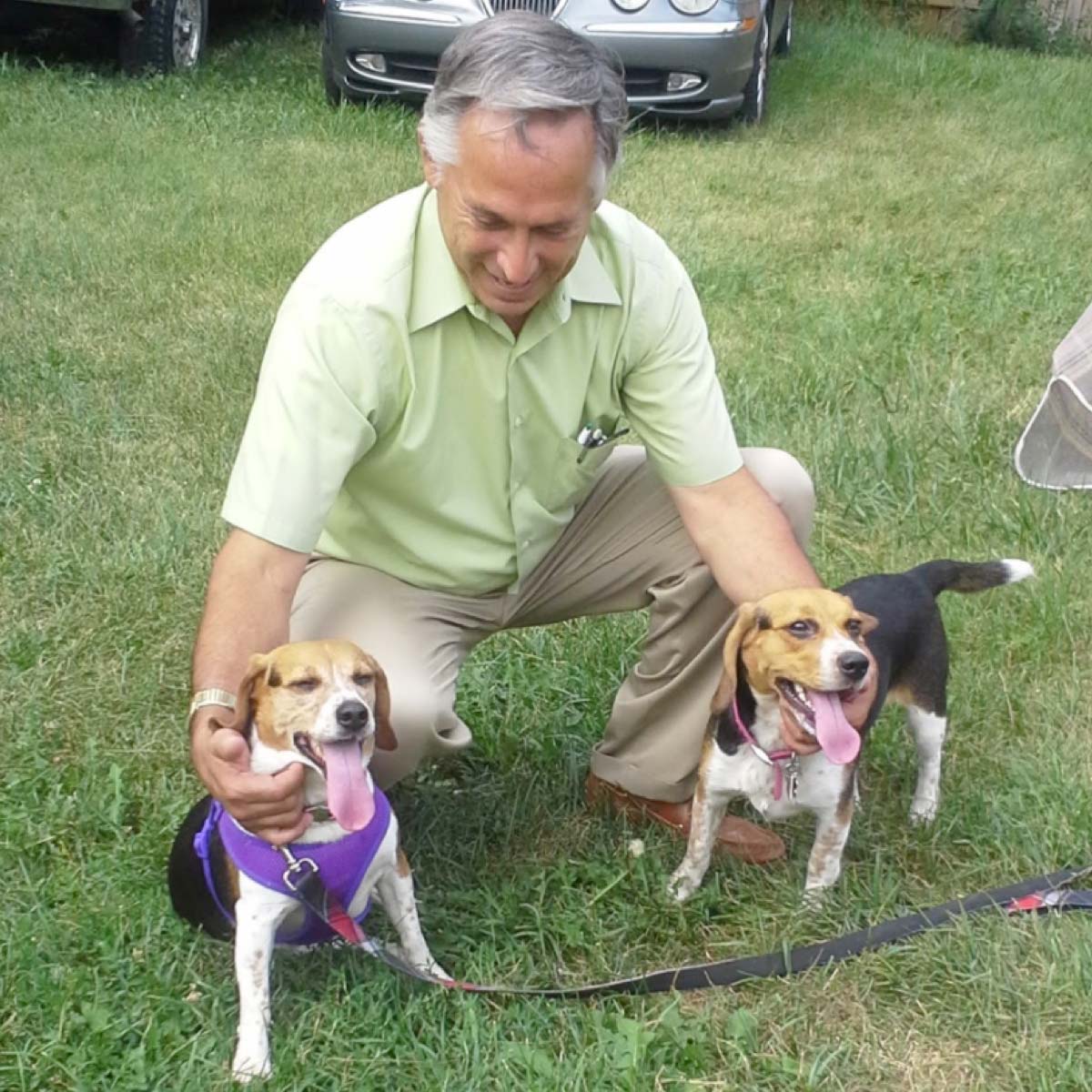 Man with Two Dogs